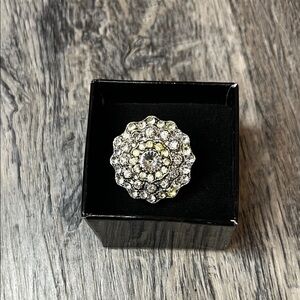 Vintage Brooch – Statement Rhinestone Flower Pin